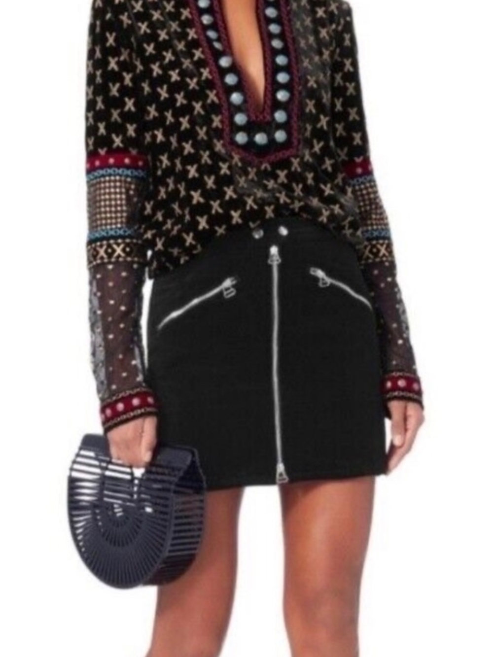 Rag & Bone Velvet Racer Skirt ✨